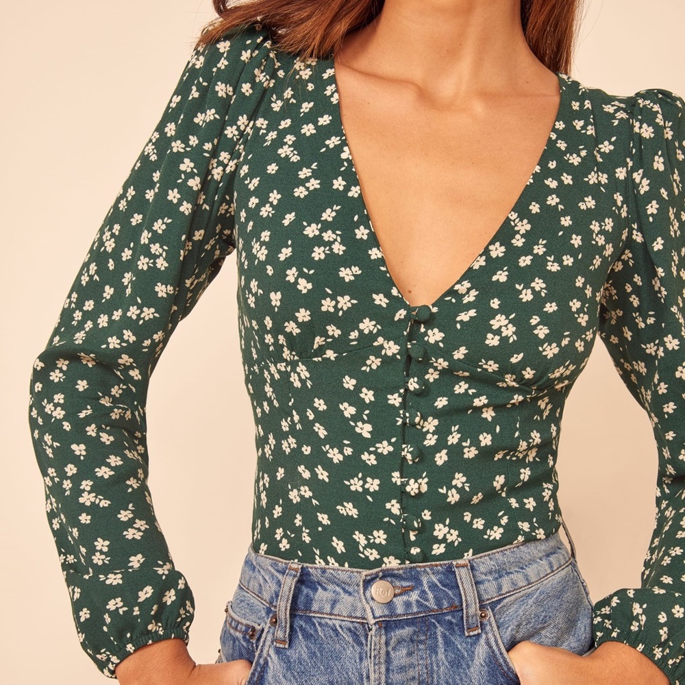 Reformation floral top, never worn